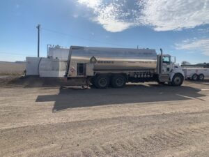 Beems Distributing fuel truck making a delivery